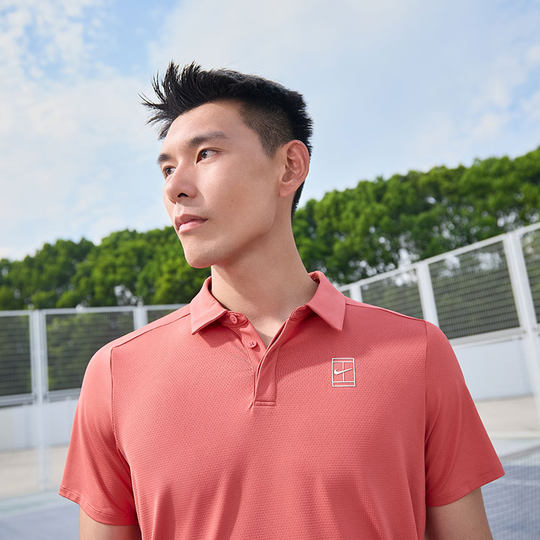 Быстросохнущая мужская теннисная футболка-поло с лацканами Nike