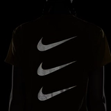 Nike Official Dri-Fit Women's Women's с короткими рукавами, бегущий на вершине быстро сухшей в экологически чистых вязаных рефлексивных DD5316