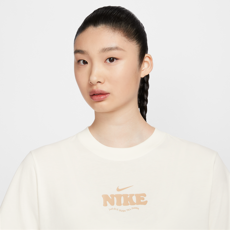 Nike耐克官方SPORTSWEAR女T恤夏季新款印花宽松纯棉针织棉HF6180