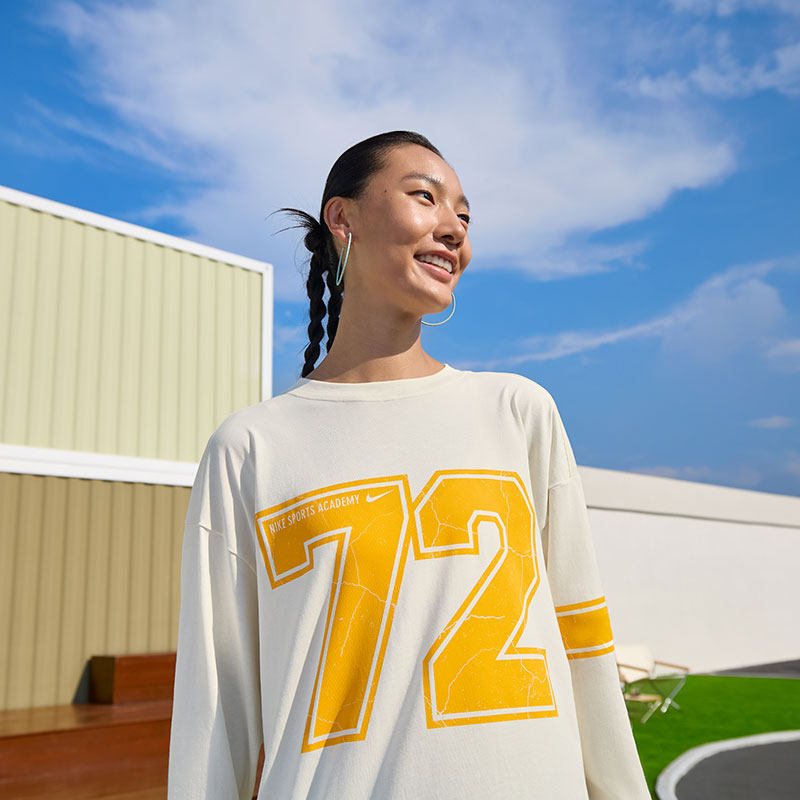 耐克女子超宽松长袖T恤冬季新款纯棉休闲柔软舒适耐穿NIKE IO0481,淘宝优惠券,粉丝福利购,淘宝优惠卷