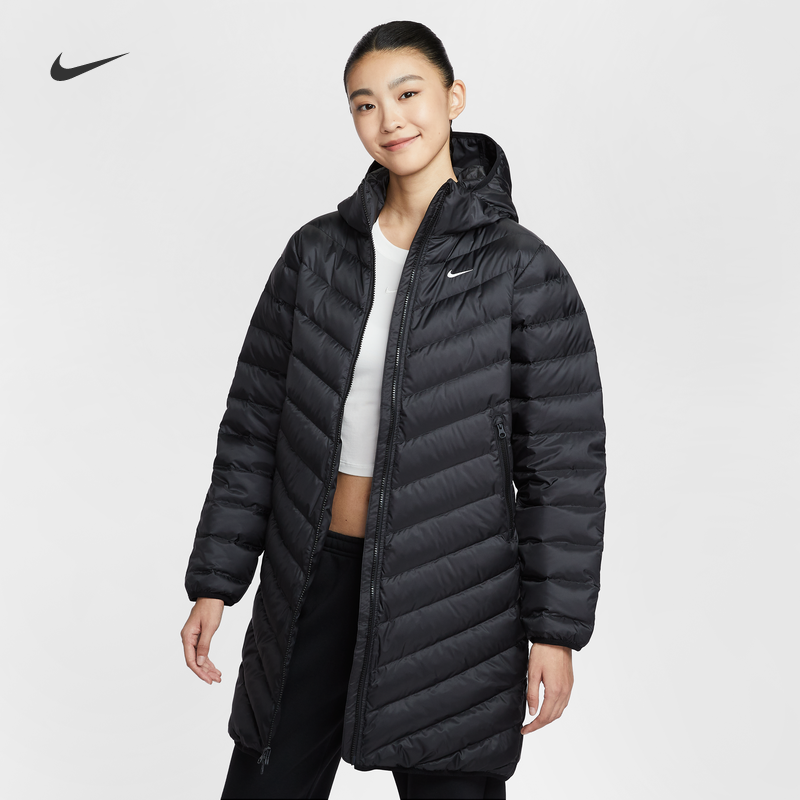 耐克女子连帽羽绒服外套冬季新款保暖梭织NIKE THERMA-FIT HV5107,淘宝优惠券,粉丝福利购,淘宝优惠卷