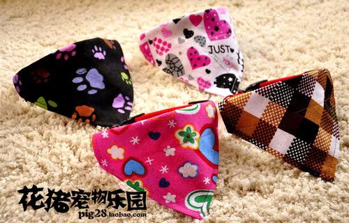多款 宠物三角巾 狗狗口水巾可调节幼犬大狗三角巾 领巾狗狗围嘴 - 图0