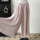 ໂສ້ງຄິ້ວຂອງ Lin Shiba ~ Lazy, drapey ear-hem pleated culottes ຂາກວ້າງວ່າງ.
