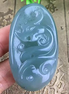 南红挂件原石手工精雕紫绿玛瑙