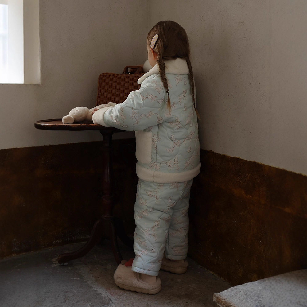 冬季特厚纯棉三层加厚夹棉保暖家居服女孩套装女童睡衣2025新款冬,淘宝优惠券,粉丝福利购,淘宝优惠卷