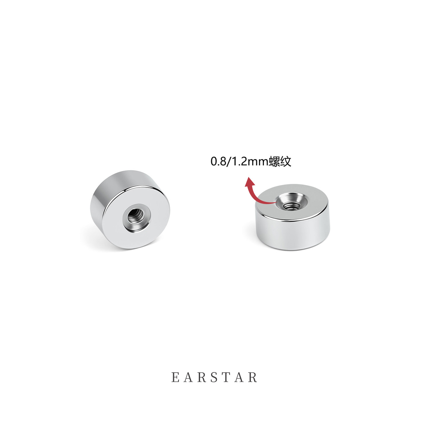 10个装钛钢耳钉螺纹拧扣耳堵替换背影耳钉后塞配件0.8粗1.2粗,淘宝优惠券,粉丝福利购,淘宝优惠卷