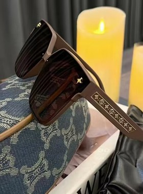 防紫外线方形女大框显瘦太阳眼镜