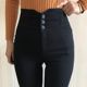 Belly control plus size fat girl black outer leggings