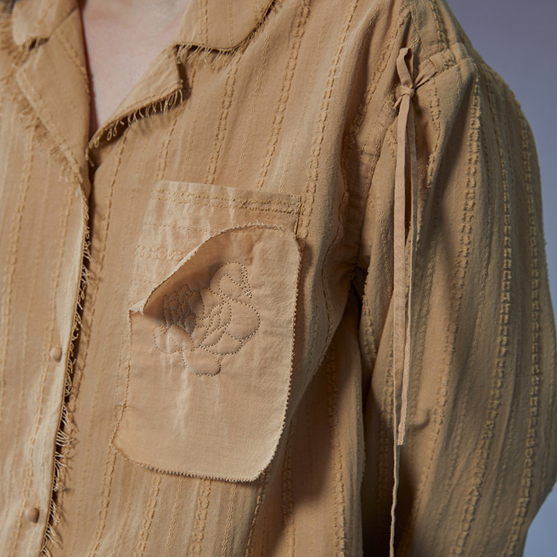 朵朵可可睡衣女春夏新款梭织提花翻领长袖长裤纯棉简约家居服套装,淘宝优惠券,粉丝福利购,淘宝优惠卷