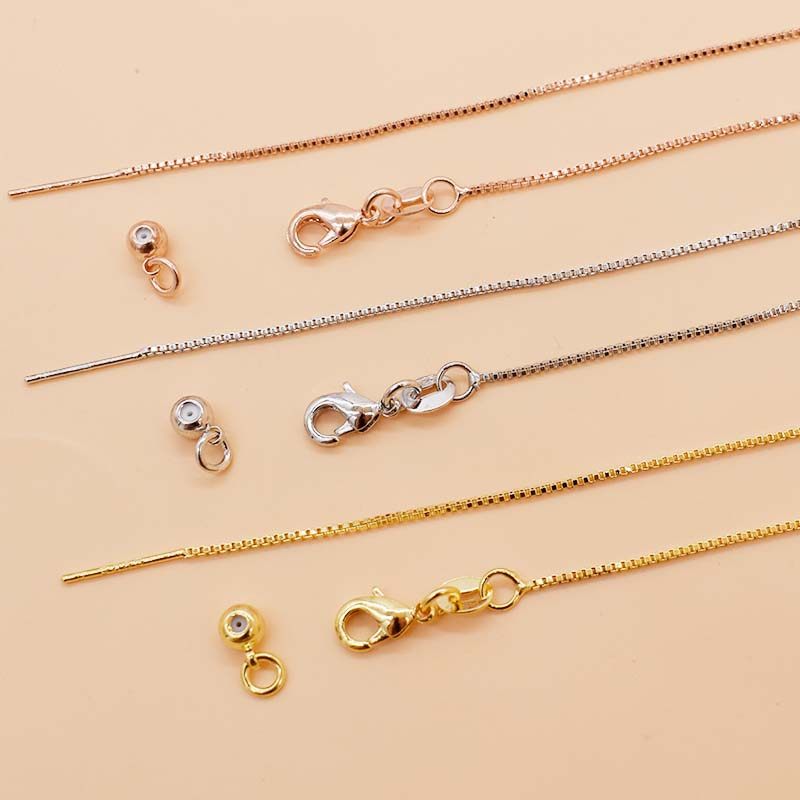 925半银项链女 DIY穿珠链子硅胶调节珠盒子链 蛇骨链 万能链18-60,淘宝优惠券,粉丝福利购,淘宝优惠卷