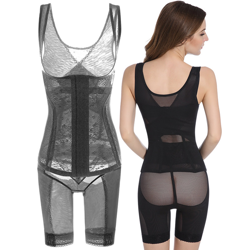 透气排扣加强收腹束腰分体塑身衣女夏超薄套装美体内衣提臀收肚子,淘宝优惠券,粉丝福利购,淘宝优惠卷