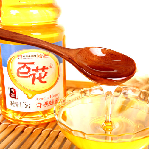 老字号北京百花1750克*2瓶洋槐蜜蜂蜜纯正天然蜂蜜槐花蜜官方正品 - 图0