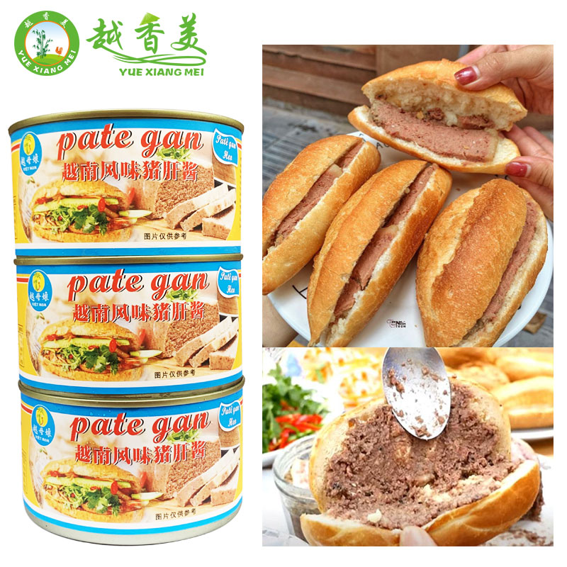 【越香美】猪肝肉酱面包法棍配料越南风味肝酱350gbanh mi pate - 图0