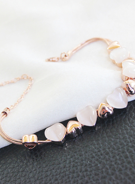 其他女猫眼石合金法式可爱手链