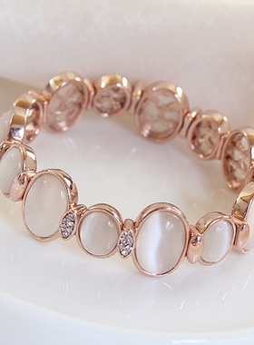 威妮华民族风女合金猫眼石手镯