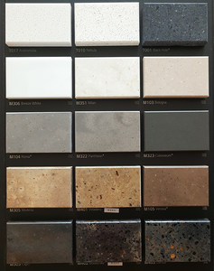 杜邦可丽耐、LG人造石、中迅石英石、戈兰迪石英石、岩板厨房台面