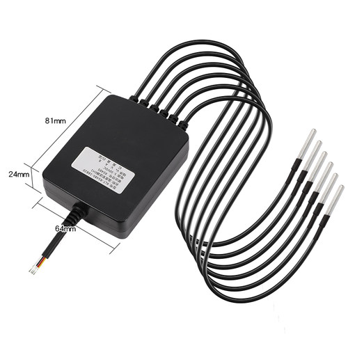 多路测温采集通信模块RS485温度传感器18B20探头变送器串口记录仪 - 图3