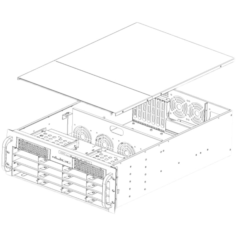 登世EDNSE 4U热插拔20盘位服务器电脑机架式机箱 深度65/55/48 - 图3