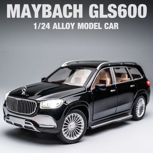 1:24奔驰迈巴赫GLS600合金车模型仿真越野车儿童声光玩具车小汽车 - 图2