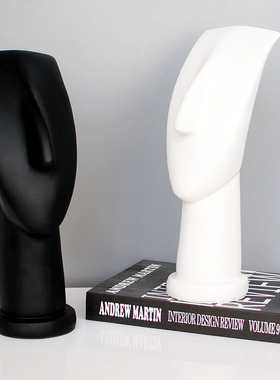 树脂样板房售楼部客厅黑白色摆件