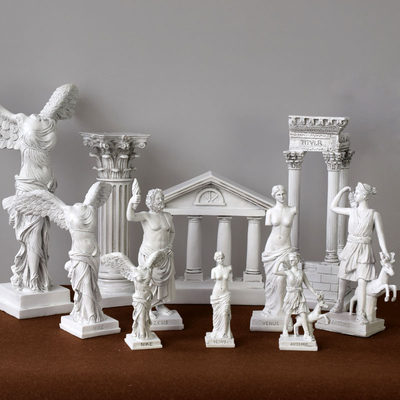 古希腊神话胜利女神雕塑像欧式人物装饰工艺品客厅酒柜天使小摆件 虎窝淘