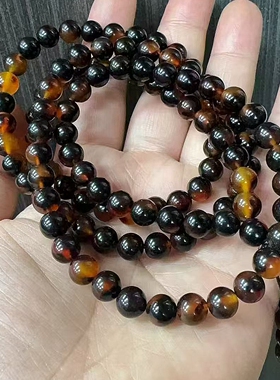 108颗佛珠手串单圈豹纹圆珠