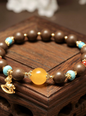 天然古法中药珠合香珠手链五行手串持久药香送礼文玩手饰批发