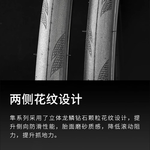 朝阳隼H-496公路车外胎眼镜蛇PRO700×25/28C竞赛折叠自行车轮胎 - 图3