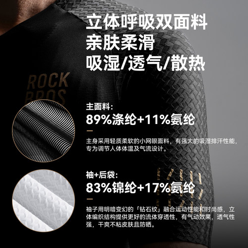 洛克兄弟骑行服套装短袖背带裤男女款山地公路自行车衣服夏季装备 - 图0