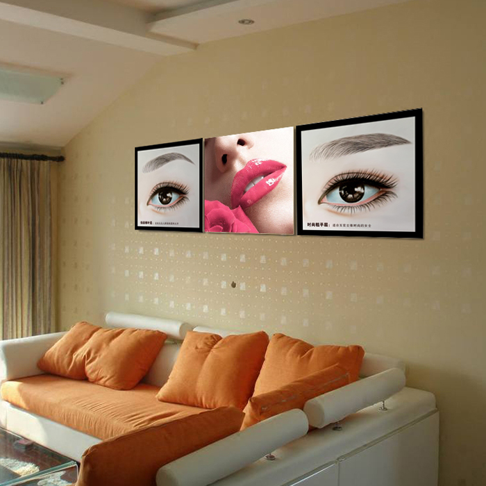 纹绣装饰画美容院壁画眉眼唇挂画韩式半永久海