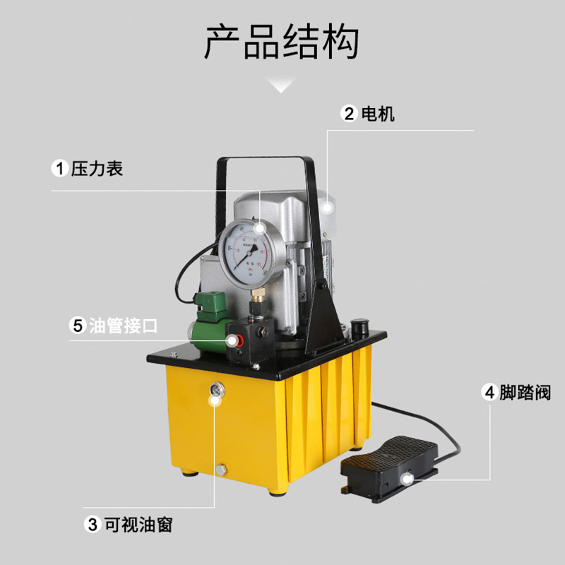 QQ-700便携式迷你电动泵高压液压油泵小型电动泵700A电磁阀液压泵 - 图2