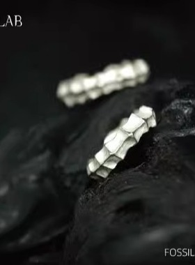 S925纯银女暗黑小众脊椎戒指情侣