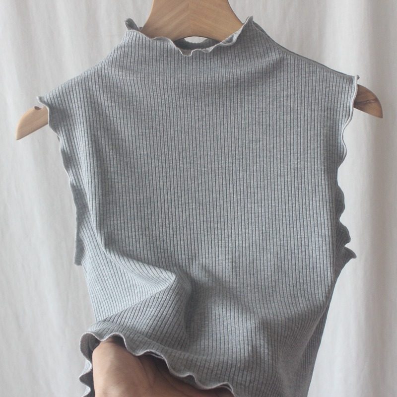 气质半高领无袖大码内搭短款女秋冬假领子针织打底衫胖子女士背心,淘宝优惠券,粉丝福利购,淘宝优惠卷