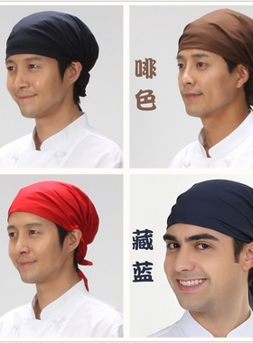 日料店包头帽男女日本工作帽帽子