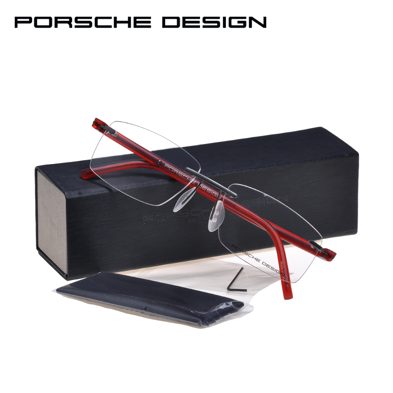 保时捷眼镜架无框PorscheDesign眼镜框 近视眼镜商务方形 大P8705 - 图3