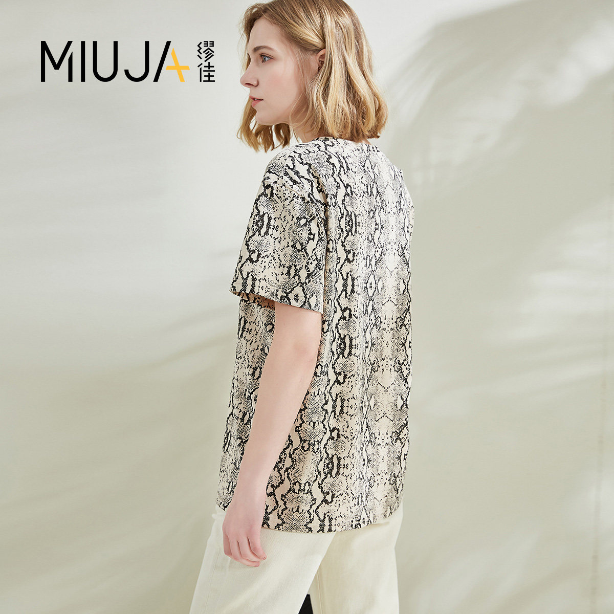 缪佳【清仓款】2019夏季新款涂鸦t恤 缪佳T恤