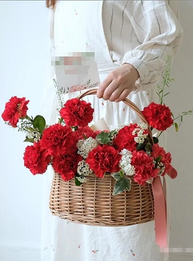 母亲节教师节妇女节玫瑰紫罗兰康乃馨小花篮汪清延吉鲜花同城速递