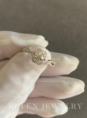 情侣对戒钻石戒指18k日韩情侣