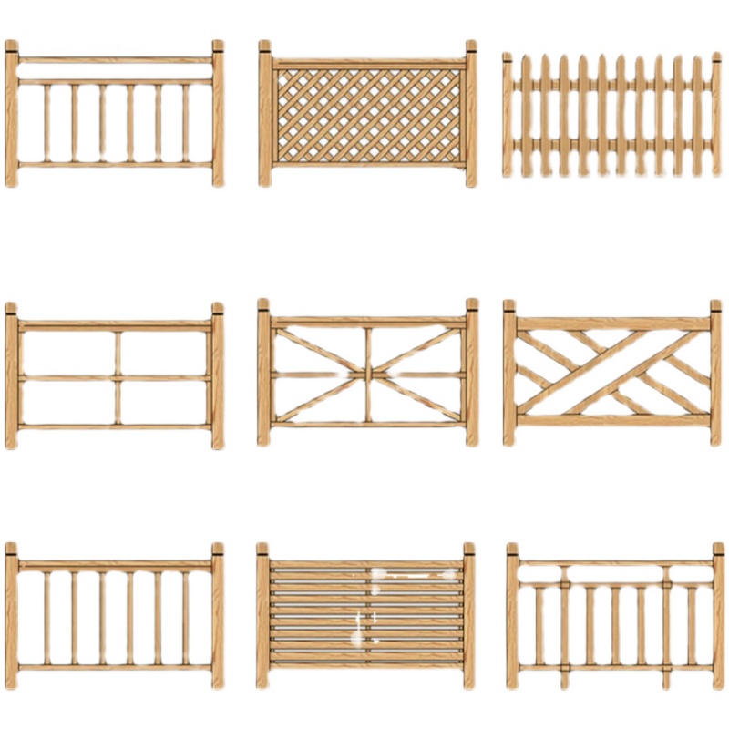 防腐木栅栏花园围栏庭院护栏户外装饰碳化木围墙板栏杆实木栅栏门 - 图3