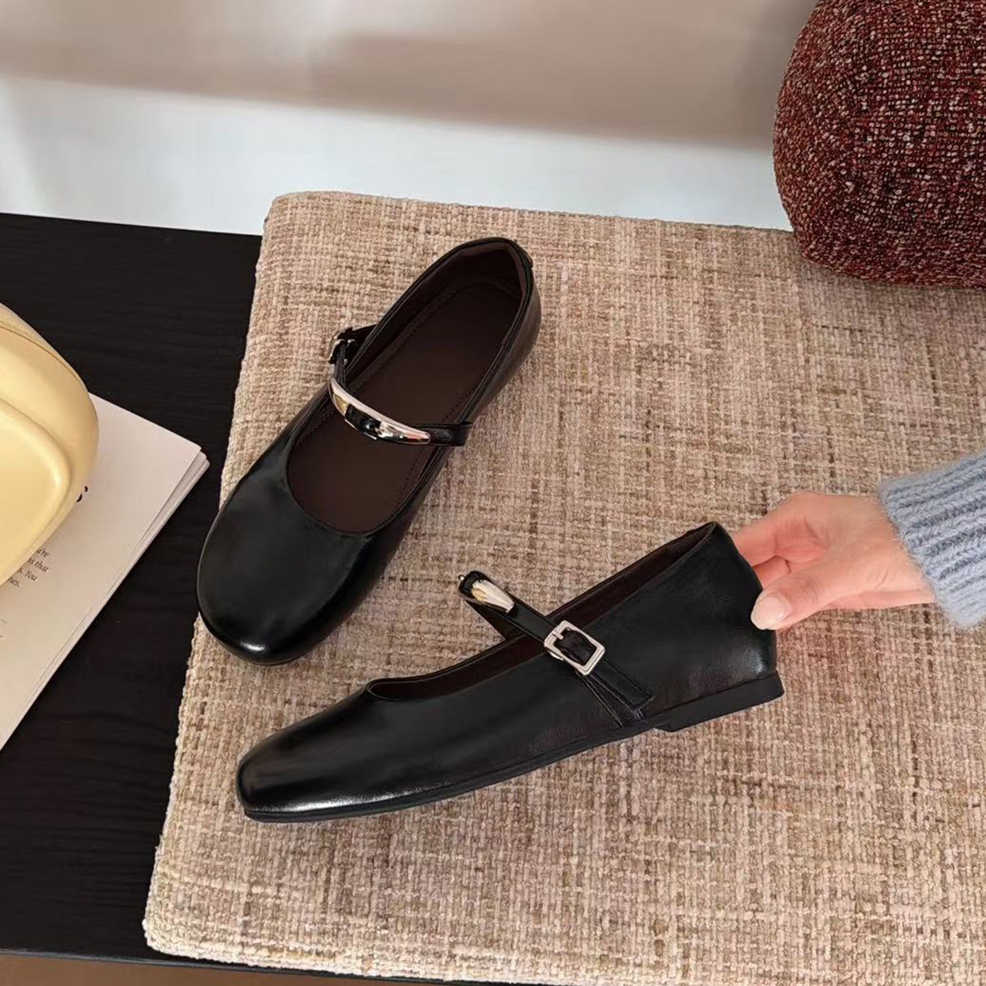 复古风圆头玛丽珍鞋女2026新款配裙子软皮软底奶奶鞋通勤平底单鞋,淘宝优惠券,粉丝福利购,淘宝优惠卷