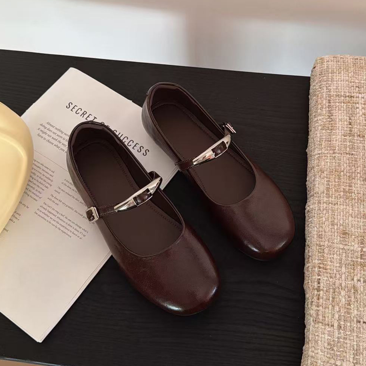 复古风圆头玛丽珍鞋女2026新款配裙子软皮软底奶奶鞋通勤平底单鞋,淘宝优惠券,粉丝福利购,淘宝优惠卷