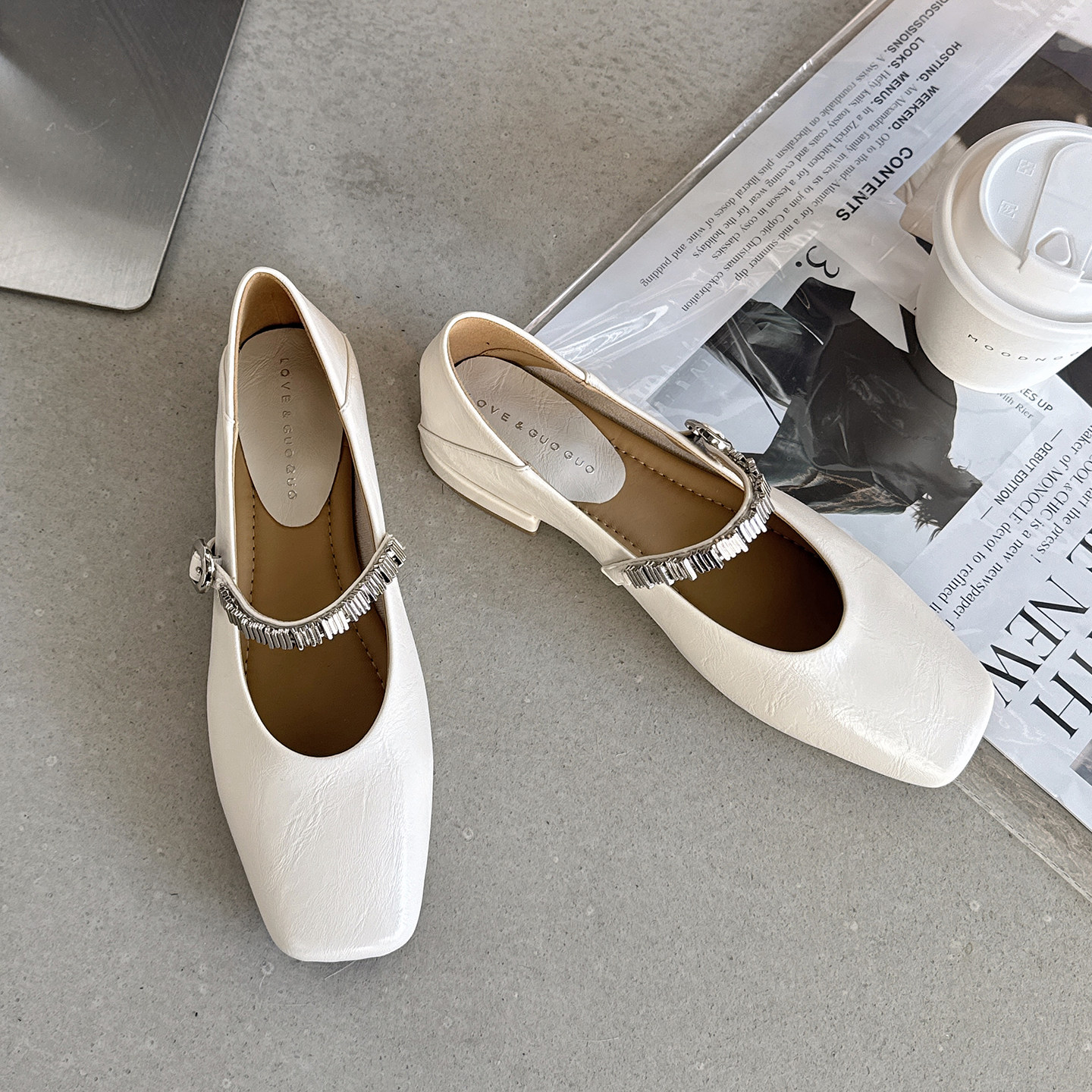 水钻法式玛丽珍鞋女2026新款配裙子方头浅口软底通勤低跟平底单鞋,淘宝优惠券,粉丝福利购,淘宝优惠卷