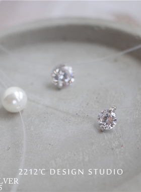 人鱼泪隐形纯银珍珠短项链