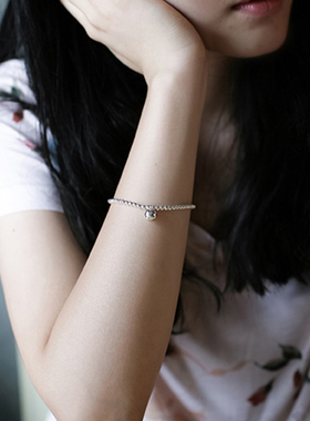 纯银百搭串珠手环ins同款