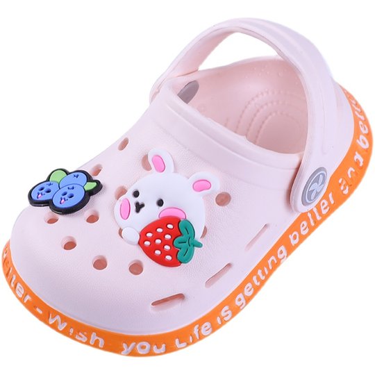 儿童凉鞋新款卡通夏公主包头洞洞鞋婴幼儿防滑软底小童宝宝凉拖鞋