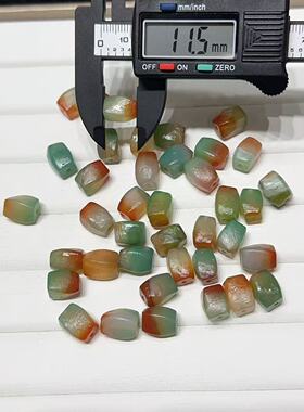 天然彩色玛瑙回纹扭轮珠隔珠桶珠直通手工DIY手链文玩饰品配饰