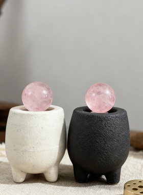 现代简约水晶球托盘底座专用器皿陶瓷桌面装饰品摆件床头柜小摆设