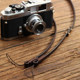 BHW France 8mm handmade camera strap first layer cowhide retro micro single rope genuine leather shoulder strap SLR lanyard