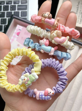 可爱腊肠小狗发圈ins少女心