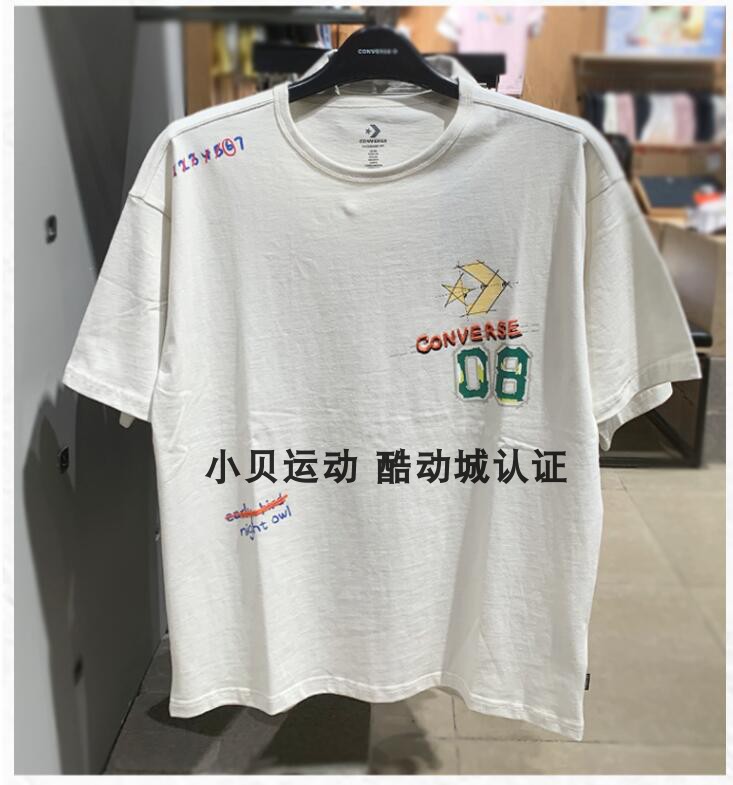 正品Converse匡威 男女字母刺绣印花短袖T恤10024879-A01-A02-A03